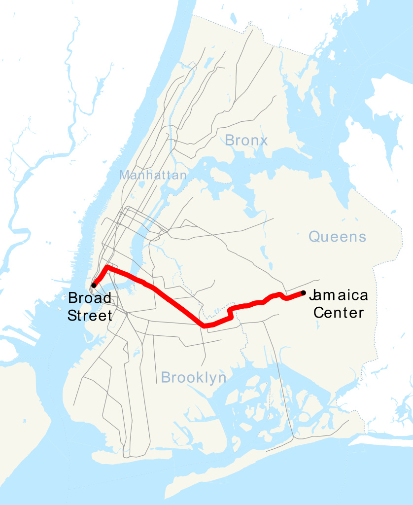 Map of the J Train in NYC subway